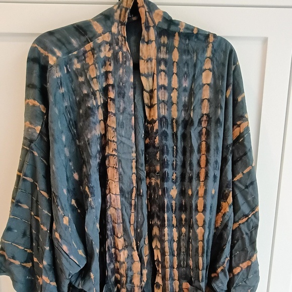 💋 Tie dye forest deep khaki robe/coverup *NEW - Picture 5 of 8